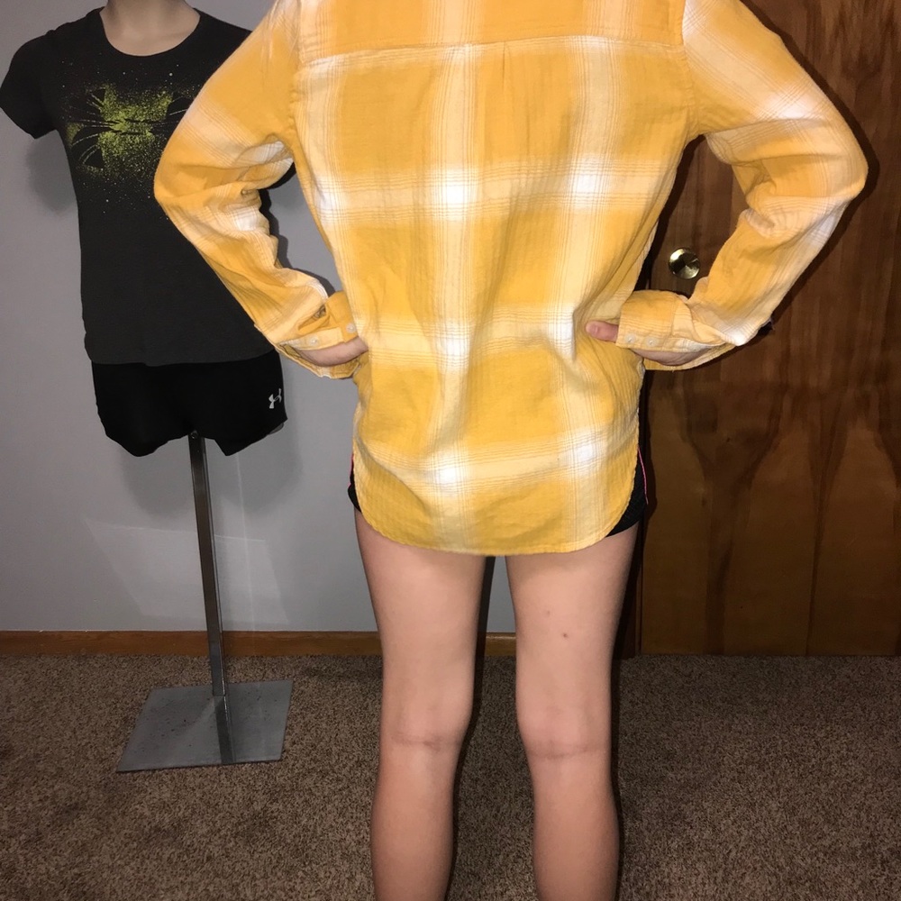 Yellow flannel shirt